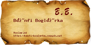 Bánfi Boglárka névjegykártya