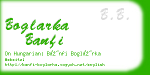 boglarka banfi business card